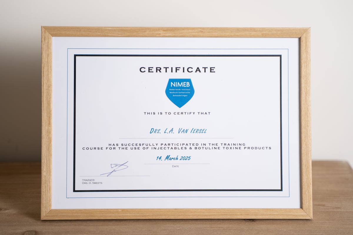 NIMEB certificaat voor Botox en Fillers